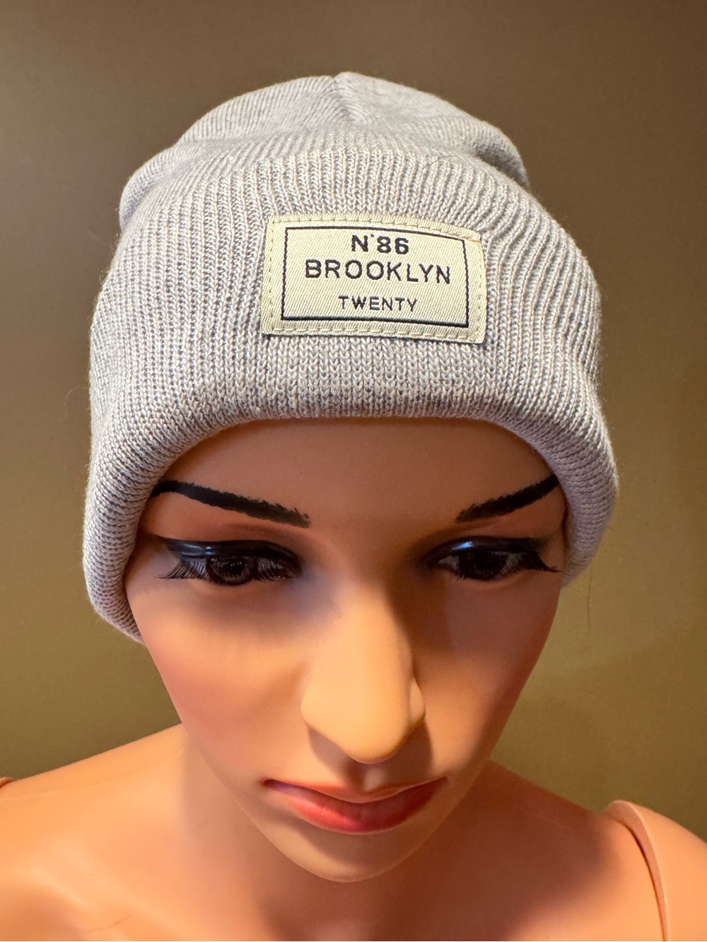 N86 Brooklyn Twenty Unisex Gray Beanie